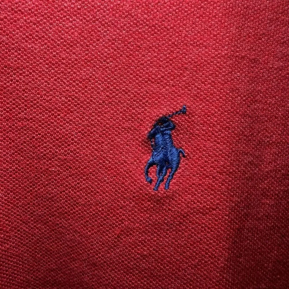 Polo by Ralph Lauren Red Polo Shirt with Blue Logo